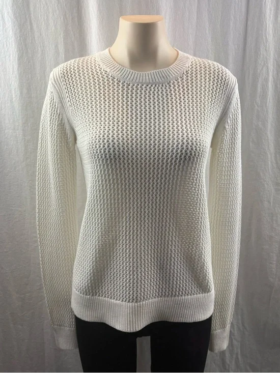 Everlane The Mesh Soft Cotton Crew in White S - Picture 4 of 13